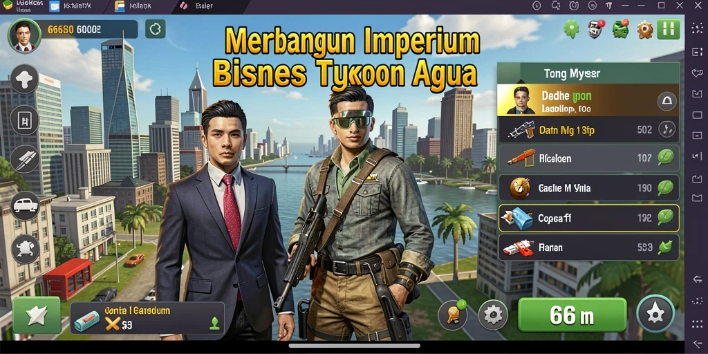 Tangkapan layar gameplay 66D menunjukkan pengelolaan bisnis yang dinamis.