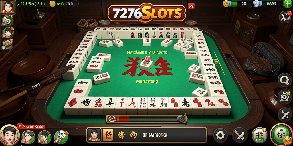 Tampilan utama gameplay Mahjong 7276SLOTS yang menghibur dan menantang.