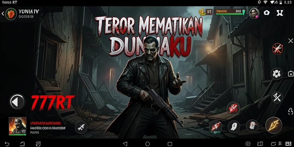 Tampilan gameplay 777RT dengan elemen Horror yang mencekam.