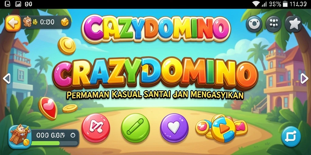 Tampilan gameplay seru dan mengasyikkan di CRAZYDOMINO.