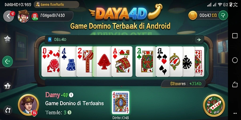 Tampilan gameplay Domino yang seru dan interaktif di DAYA4D.