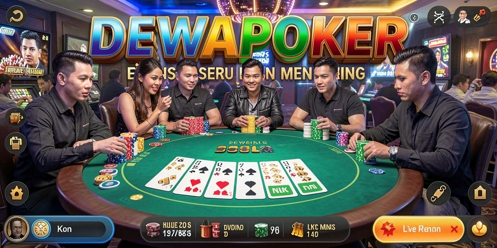 Tampilan menarik gameplay Live Casino DEWAPOKER dengan dealer profesional.