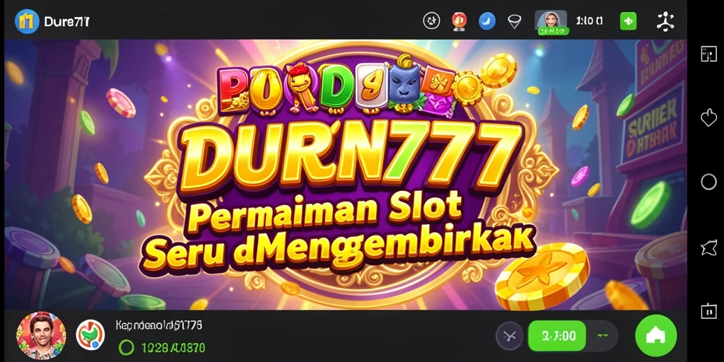 Tampilan menarik dari gameplay <strong>DUREN777</strong> yang menampilkan gulungan slot.