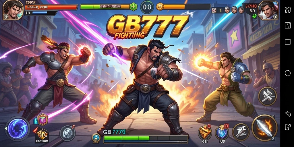 Tangkapan layar mendebarkan dari gameplay Fighting di GB777