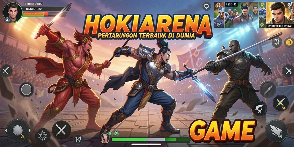 Tampilan permainan HOKIARENA yang menegangkan dan seru.