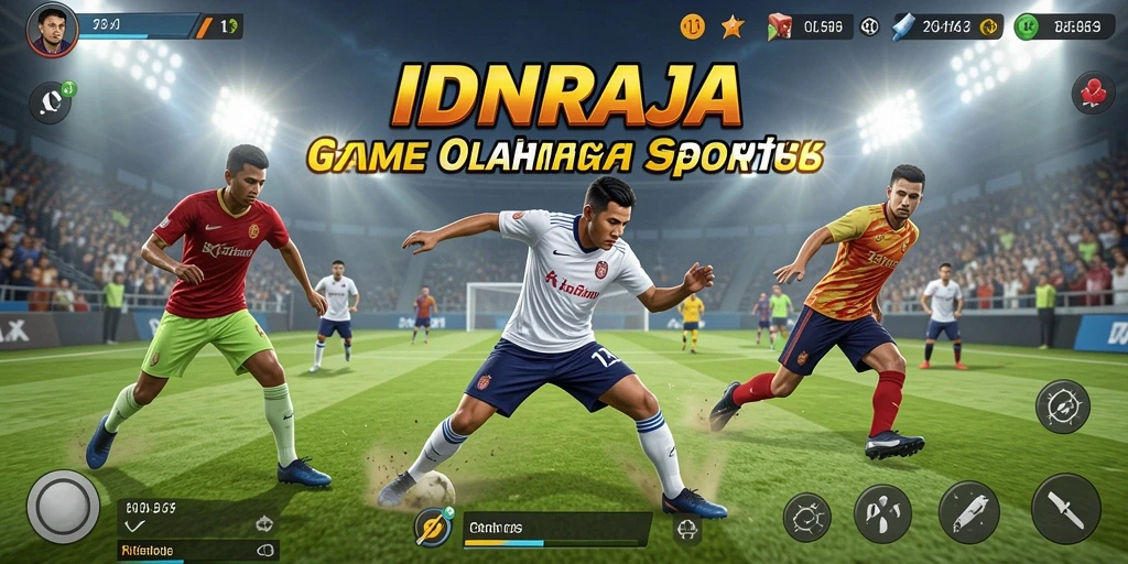 Screenshot gameplay <strong>IDNRAJA</strong> menampilkan aksi seru dalam pertandingan olahraga.