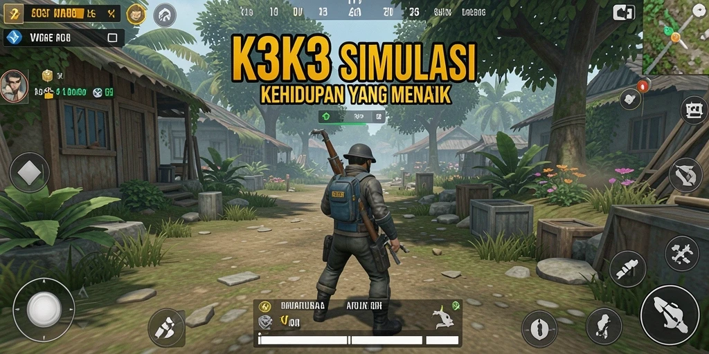Tampilan gameplay K3K3 yang menawan dan penuh warna.