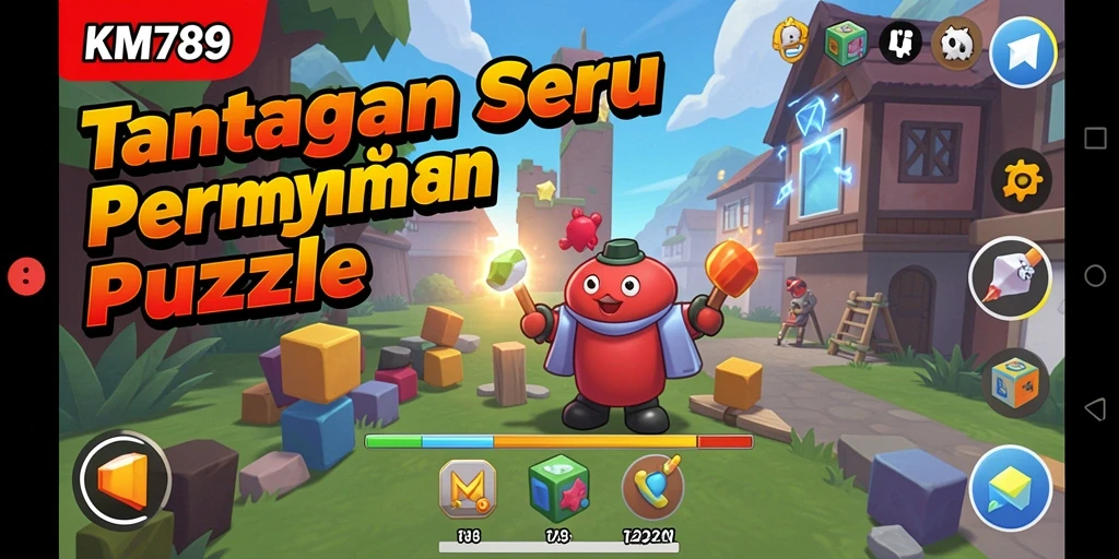 Screenshot gameplay KM789 menampilkan puzzle yang menantang dan interaktif.