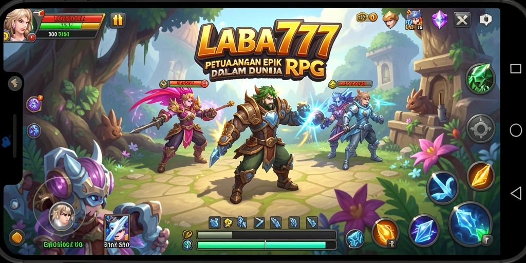Screenshot LABA777 menampilkan aksi pertarungan RPG yang mengasyikkan.