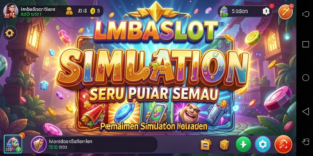 Tampilan gameplay menarik dari LMBASLOT yang menunjukkan aksi Simulation.