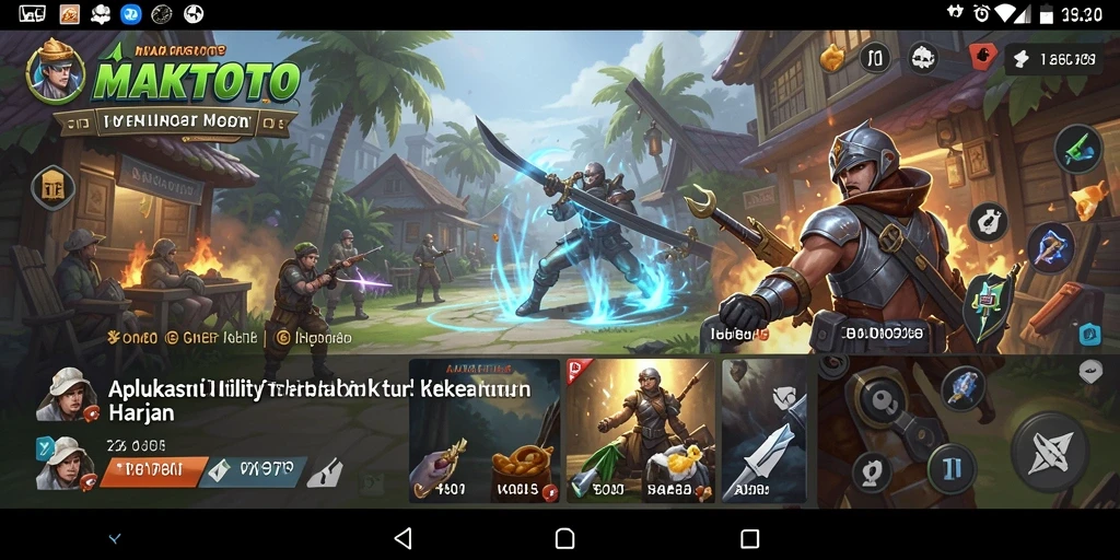 Tangkapan layar aplikasi MAKTOTO yang menunjukkan antarmuka pengguna sederhana.