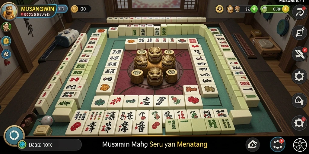 Screenshot gameplay <strong>MUSANGWIN</strong> menampilkan pengalaman bermain Mahjong yang mendebarkan.