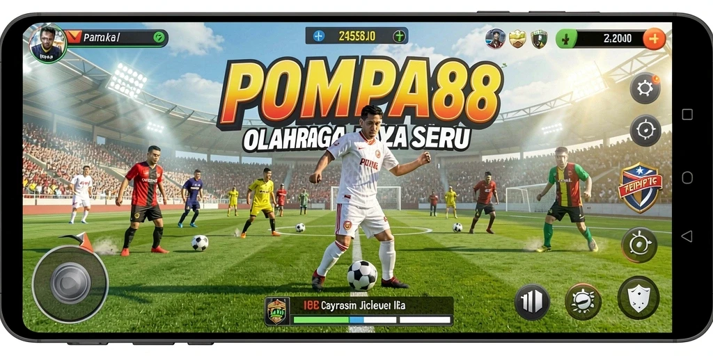 Tampilan gameplay POMPA88 yang menegangkan dan seru.