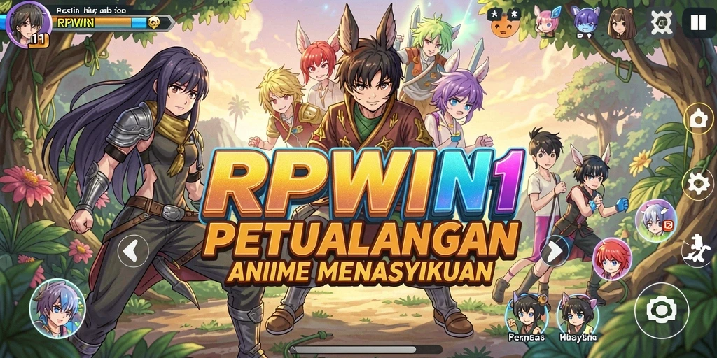 Tampilan gameplay menampilkan aksi karakter Anime yang seru dan mendebarkan.