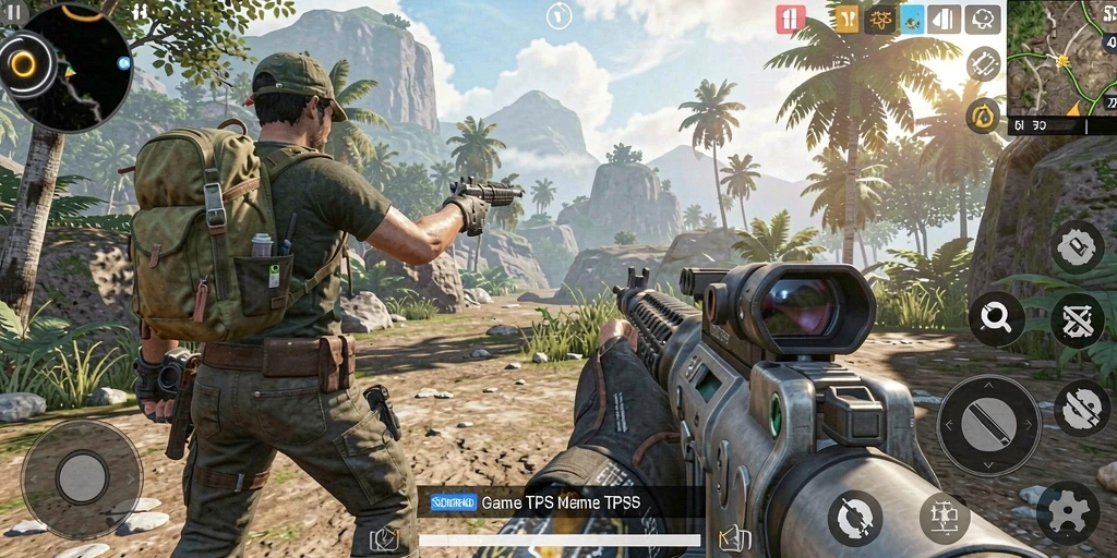 Tangkapan layar menunjukkan aksi gameplay seru dalam SENIOR4D.