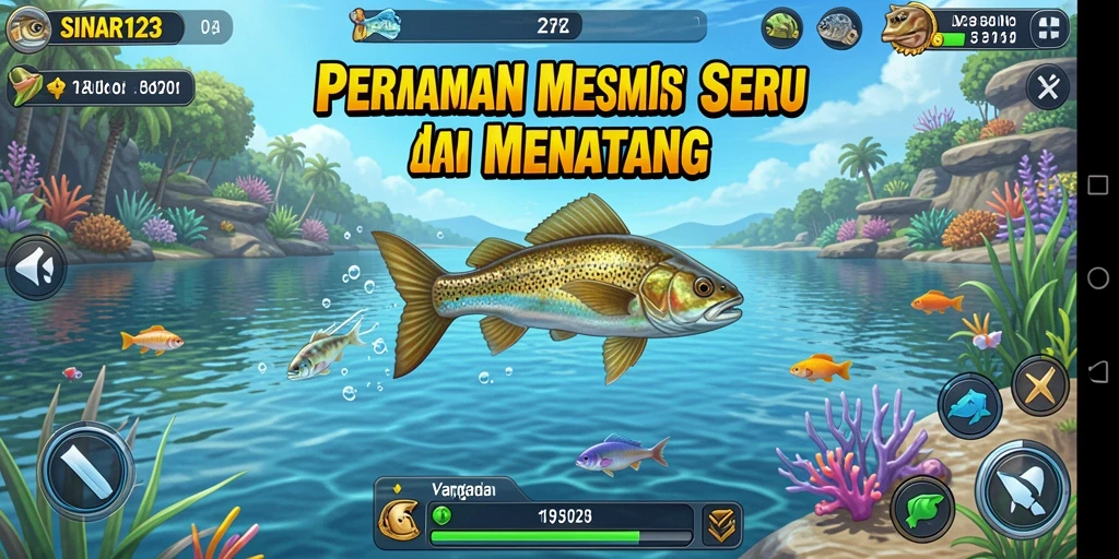 Gameplay <strong>SINAR123</strong> menunjukkan aksi memancing dengan grafik yang indah.